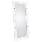 Zayan 32 X 71 Inch Floor Mirror LED Lighting White Gloss - Coaster model 969558