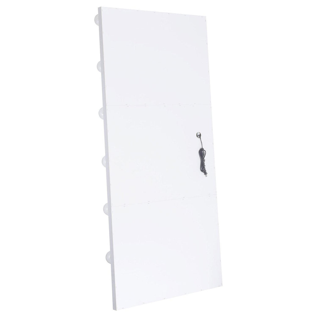 Zayan 32 X 71 Inch Floor Mirror LED Lighting White Gloss - Coaster model 969558