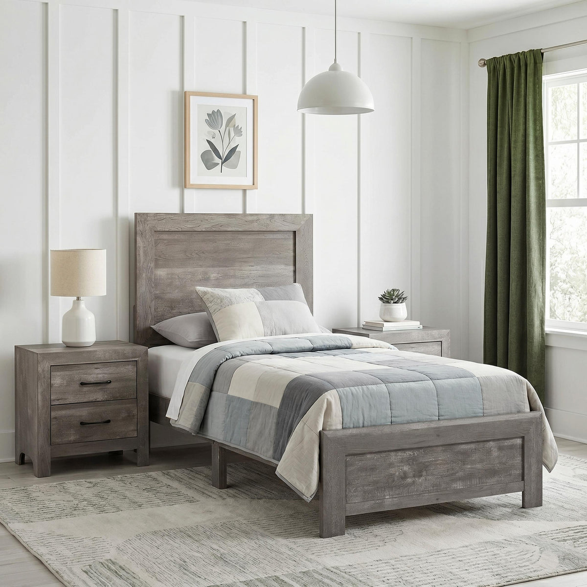 Twin Bed in a Box - Homelegance model 1534GYTDASH1