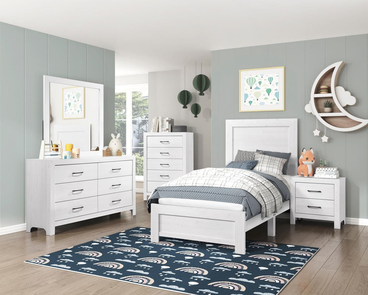 Twin Bed in a Box - Homelegance model 1534WHTDASH1