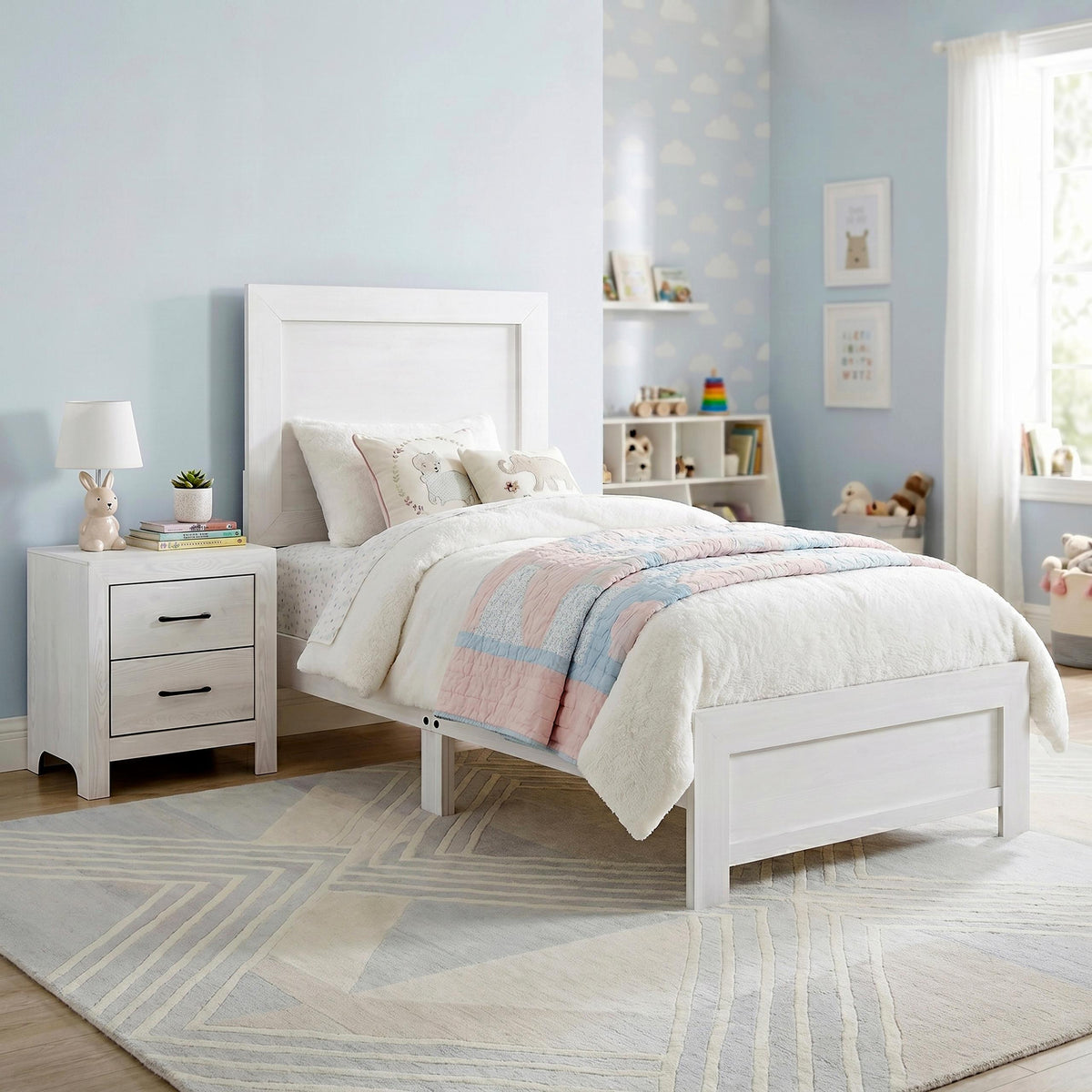Twin Bed in a Box - Homelegance model 1534WHTDASH1