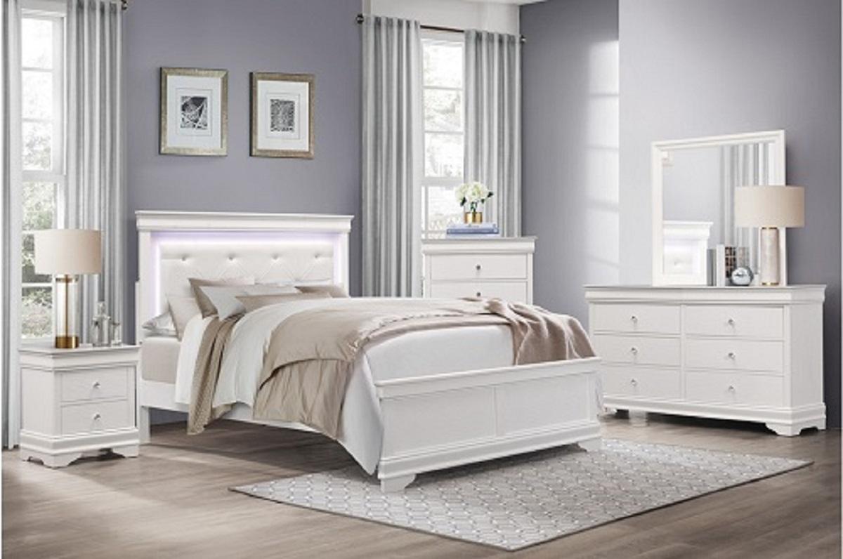 4pc Queen Set (QB NS DR MR) Available in Twin, Full, King and Cal king Sizes - Homelegance model 1556W14