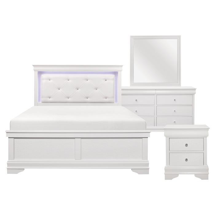 4pc Queen Set (QB NS DR MR) Available in Twin, Full, King and Cal king Sizes - Homelegance model 1556W14