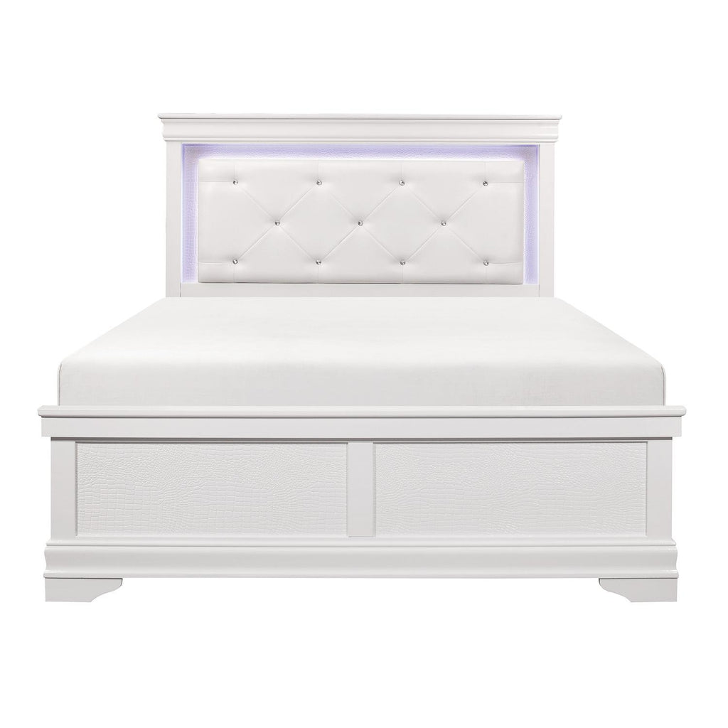 Queen Bed with LED Lighting - Homelegance model 1556WDASH1STAR