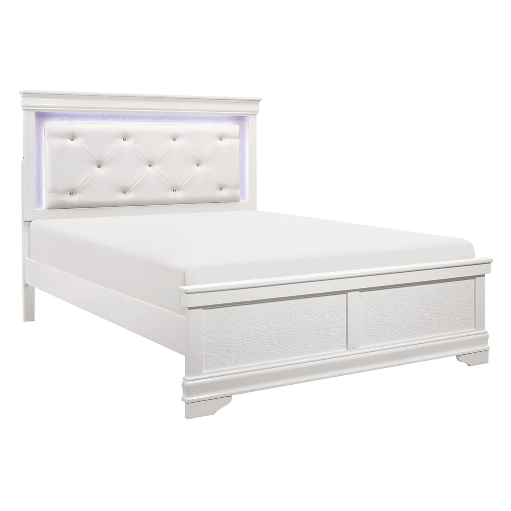 Queen Bed with LED Lighting - Homelegance model 1556WDASH1STAR