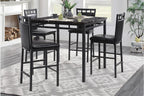 5-Piece Pack Counter Height Set, Faux Marble Top - Homelegance model 527536