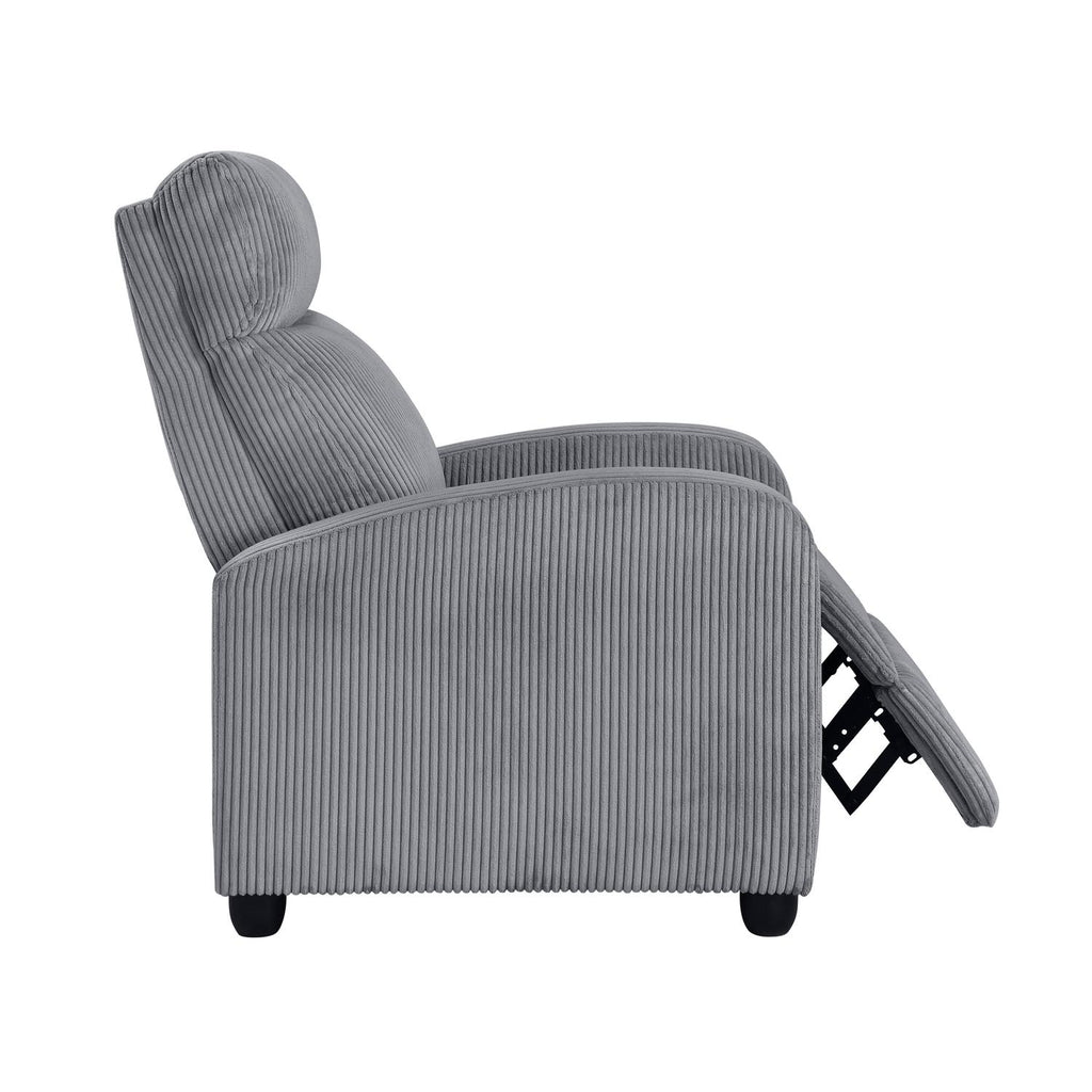 Push Back Reclining Chair - Homelegance model 9588DGYDASH1PB
