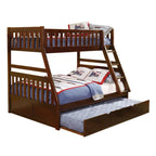 Twin/Full Bunk Bed with Twin Trundle - Homelegance model B2013TFDC1R