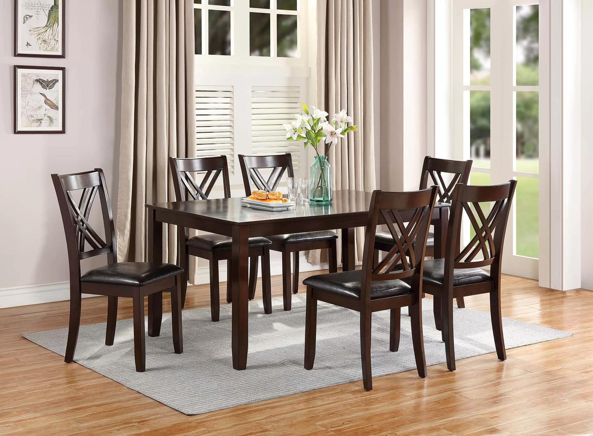 7-pcs Dining Set - Poundex model F2554