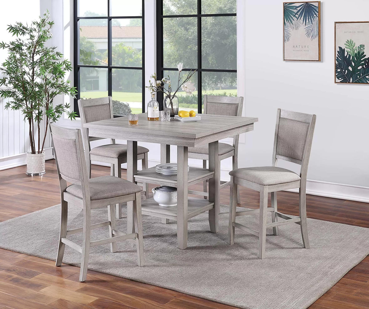 5-pcs Counter Height Dining Set - Poundex model F2604