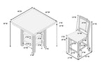 5-pcs Counter Height Dining Set - Poundex model F2604